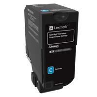 TONER LASER LEXMARK 74C4HC0 CYAN, ALTO RENDIMIENTO, HASTA 12000 PAGINAS, PARA CS