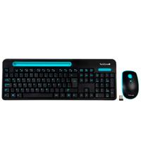 KIT TECLADO Y MOUSE - TECHZONE - TZ20COMB02-INA - INALAMBRICO USB A - BATERIAS A