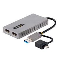 ADAPTADOR DE USB 3.0 A HDMI DOBLE, USB A/C A 2 PANTALLAS HDMI , DONGLE USB-A A C
