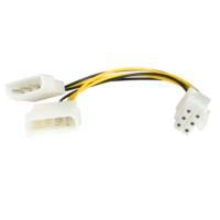 CABLE ADAPTADOR DE 15CM DE ALIMENTACION LP4 MOLEX A PCI EXPRESS DE 6 PINES PARA