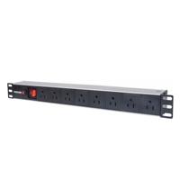 BARRA PDU,INTELLINET,713993, 8 CONT. GAB/RACK 19, 1U, CONTRA SOBRECARGA, ON/OFF