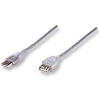 CABLE USB,MANHATTAN,340502, V2.0 EXT. 4.5M PLATA
