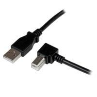CABLE ADAPTADOR USB DE 1M PARA IMPRESORA ACODADO - 1X USB A MACHO - 1X USB B MAC