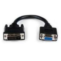 ADAPTADOR DE VIDEO DVI-I A VGA - DVI-I MACHO - HD15 HEMBRA - CABLE DE 20CM NEGRO
