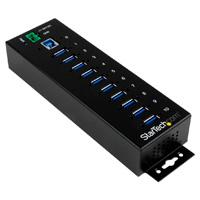 HUB CONCENTRADOR INDUSTRIAL USB 3.0 DE 10 PUERTOS - HUB CON PROTECCION DE DESCAR