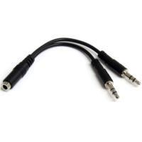 ADAPTADOR DIVISOR DE AUDIO PARA AUDIFONOS 2X MINI-JACK DE 3.5MM DE 3 PINES A MIN