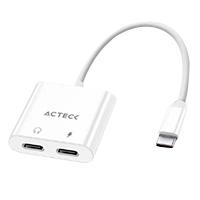 ADAPTADOR ACTECK SHIFT PLUS AA415 / USB C - 2X USB C / AUDIO - TIPO C DP / ANDRO