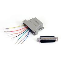 ADAPTADOR CONVERTIDOR MODULAR SERIAL DB25 A RJ45 MACHO A HEMBRA - STARTECH.COM M