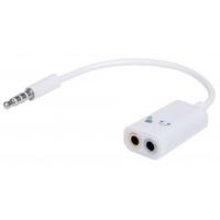 ADAPTADOR AUDIO,MANHATTAN,354561, 3.5MM 1 M A 2 H, DIVIDE AUDIO PARA AUDIFONO Y