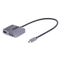 ADAPTADOR DE VIDEO USB C, ADAPTADOR MULTIPUERTOS USB C A HDMI VGA CON SALIDA DE