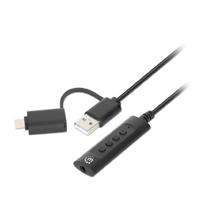 CONVERTIDOR USB, MANHATTAN,153560, 2.0 / USB-C A TARJETA SONIDO 3.5 MM, CABLE CO