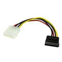 ADAPTADOR DE 15CM DE LARGO DE ALIMENTACION LP4 A SATA - 1X LP4 MACHO - 1X SATA D