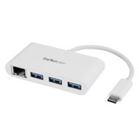 HUB USB 3.0 DE 3 PUERTOS CON USB-C Y ETHERNET GIGABIT - CONCENTRADOR DE USB TIPO