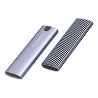 CARCASA ENCLOSURE QUARONI PARA M.2 NVME / COMPATIBILIDAD 2280 / CABLE USB C / AL