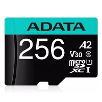 MEMORIA ADATA MICRO SDXC/SDHC 256GB UHS-I 100MB/85MB CLASE 10 V30 A2 C/ADAPTADOR