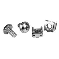 PACK DE 100 TORNILLOS DE MONTAJE Y TUERCAS ENJAULADAS M6 PARA RACK GABINETE DE S