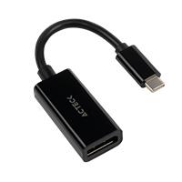 ADAPTADOR ACTECK SHIFT PLUS AD420 / USB C - DISPLAYPORT / 4K / 10 CM / NEGRO / A