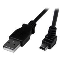 CABLE ADAPTADOR 2M USB A MACHO A MINI USB B MACHO ACODADO EN ANGULO HACIA ABAJO